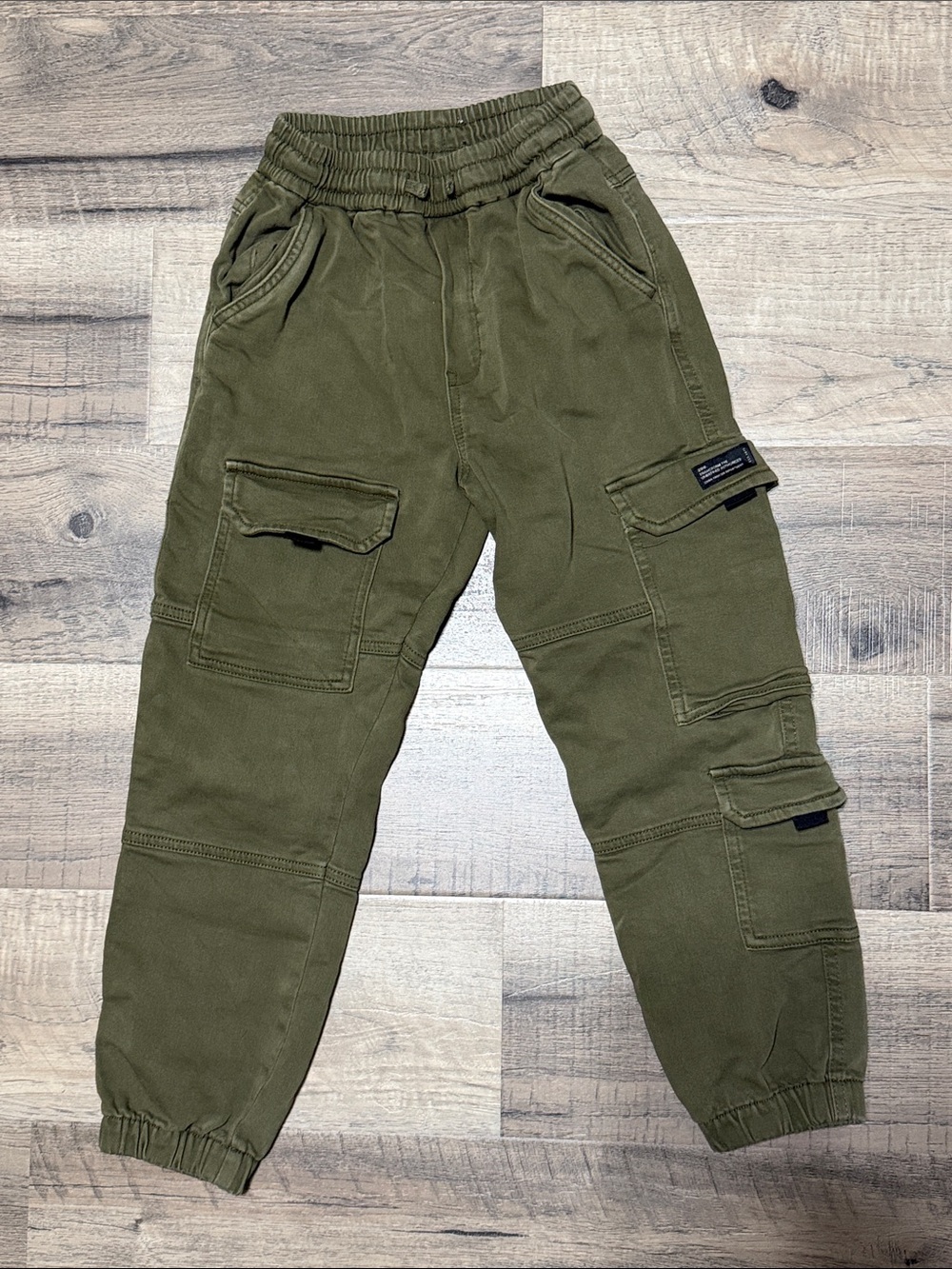 Zara Kids Olive Green Cargo Joggers Size 9